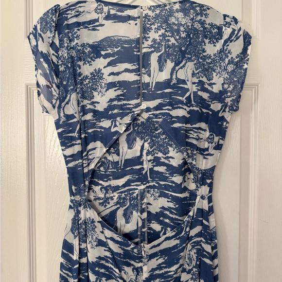 Reformation Naked Lunch Print Blue and White Maxi Dress - Picture 11 of 15